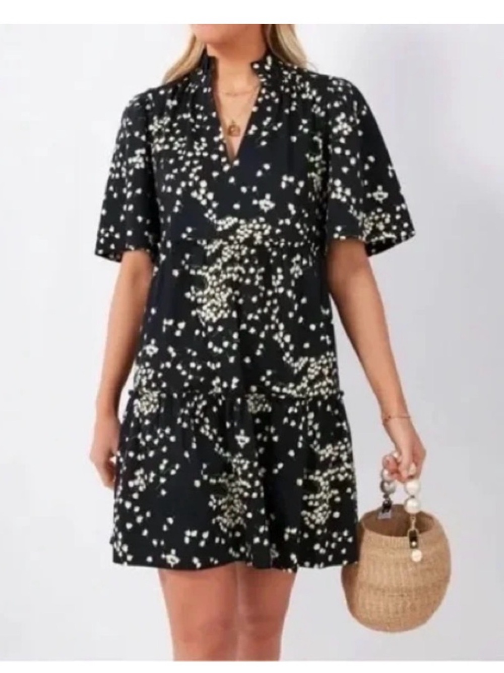 Tuckernuck Crawford Dress in Black Tossed Floral
